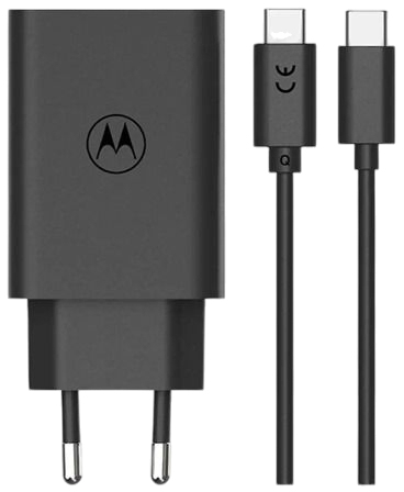 Cargador Motorola TurboPower 68 GaN con cable USB-C, negro