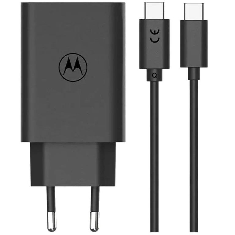 Cargador Motorola TurboPower 68 GaN con cable USB-C, negro