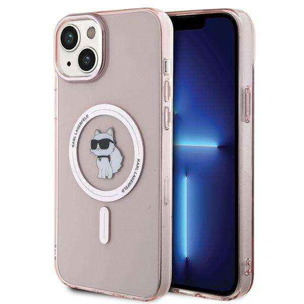 Estuche duro Karl Lagerfeld para iPhone 15 Plus 6.7'' - Rosa IML Choupette MagSafe