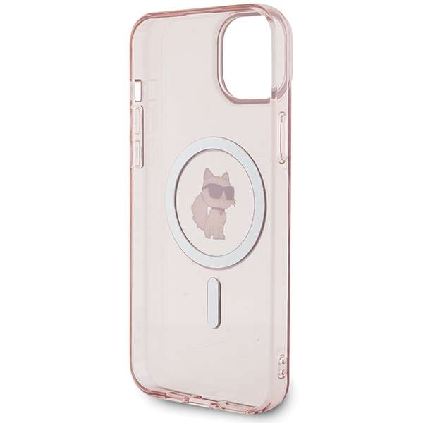 Estuche duro Karl Lagerfeld para iPhone 15 Plus 6.7'' - Rosa IML Choupette MagSafe
