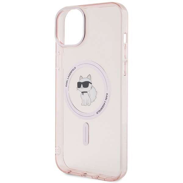 Estuche duro Karl Lagerfeld para iPhone 15 Plus 6.7'' - Rosa IML Choupette MagSafe