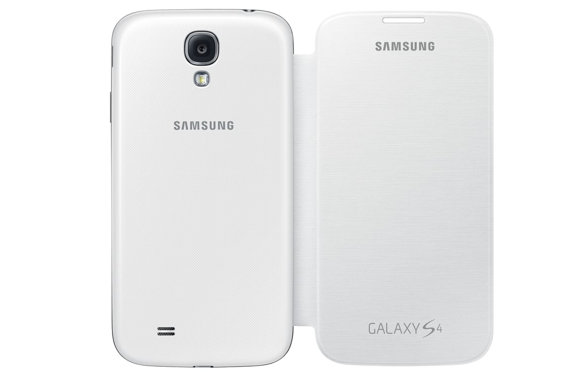 Fundas para teléfono Samsung EF-FI950B cartera con bolsillo para tarjetas, Blanco para Samsung Galaxy S4 - Nueva