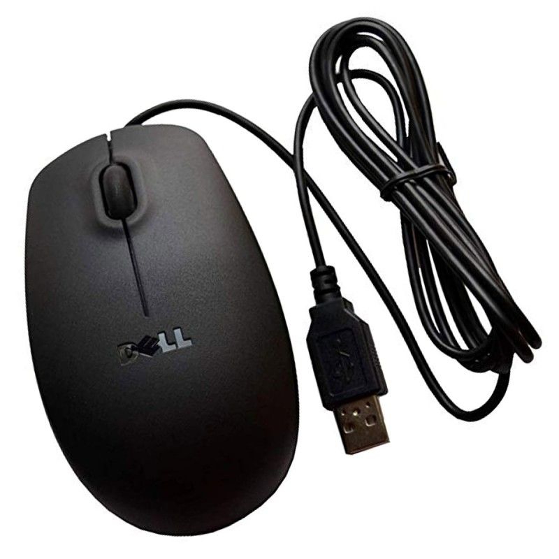 Dell Optical Mouse with USB Cable - MS111 Series, 1000 DPI, Black
