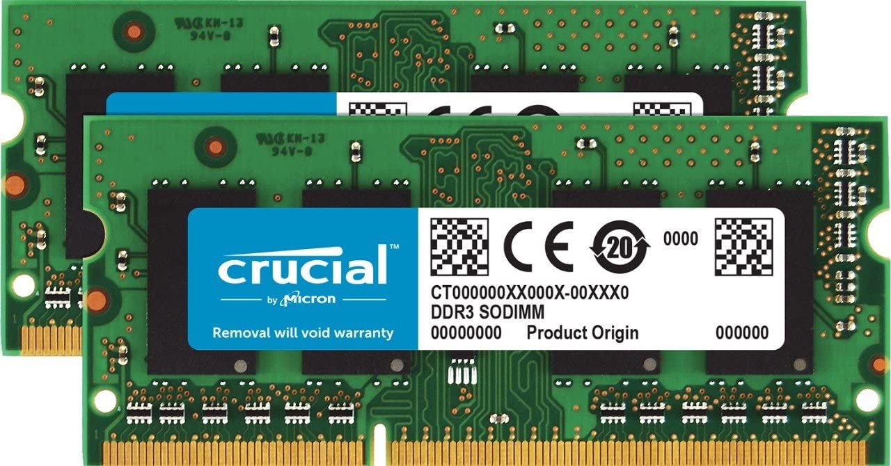 Micron Technology - DDR3 8GB Kit (2x4GB) SO DIMM 204-Pin - 1600MHz/PC3-12800 - CL11 - 1.35V - Bufferless - Non-ECC Memory for Apple iMac 27" (Late 2013) with Retina 5K Display