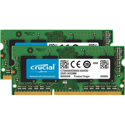 Kit Micron Technology de DDR3 8 GB (2 x 4 GB) SO DIMM 204 pines - 1600 MHz / PC3-12800 - CL11 - 1,35 V - memoria sin búfer - no ECC para Apple iMac 27" (finales de 2013) con pantalla Retina 5K