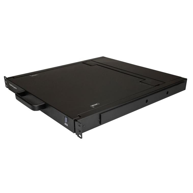 StarTech 17-Inch LCD Console, 1U Rack Mount, American Keyboard, VGA Interface, KVM Switch, USB Port, 1280x1024 @ 60Hz, 5ms Response Time