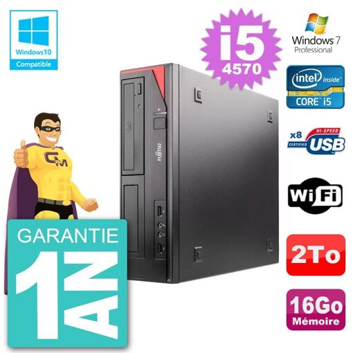 Fujitsu Esprimo E520 DT i5-4570 16GB RAM 2TB HDD DVD Writer Wifi Windows 7 Desktop PC