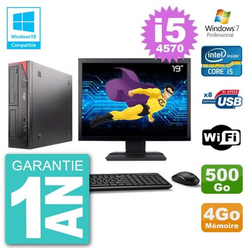 Fujitsu Esprimo E520 19-Inch Desktop PC - i5-4570, 4GB RAM, 500GB HDD, DVD Burner, WiFi