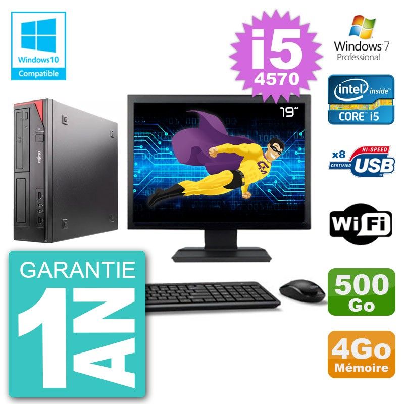 Fujitsu Esprimo E520 19-Inch Desktop PC - i5-4570, 4GB RAM, 500GB HDD, DVD Burner, WiFi