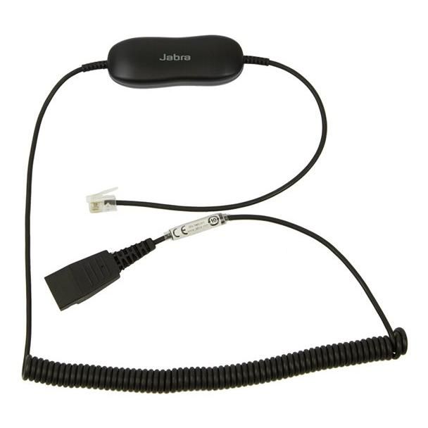 Jabra GN1216 - Headset Microphone Cable - Quick Disconnect Male RJ-9 to Male - 2m - Compatible with Avaya one-X Deskphone Edition 96XX, Jabra GN 2000, GN1900, GN2000, BIZ 2400 3in1