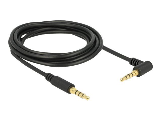 Delock Audio Cable - 3m, Mini Jack 4-Pole Male to Male Inclined
