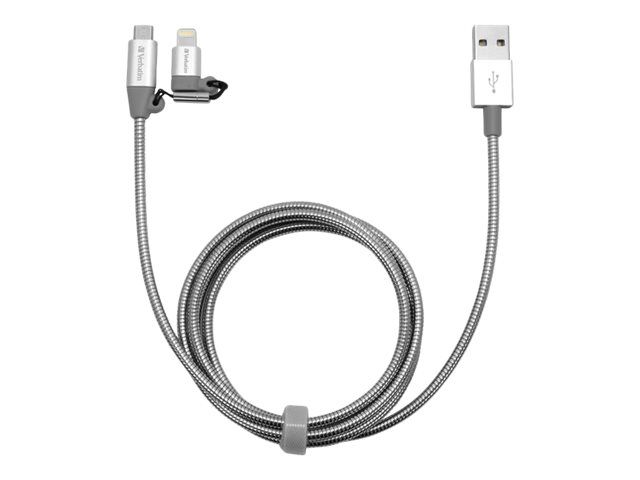 Verbatim Sync & Charge Cable - Lightning to USB-C - 1m - Silver