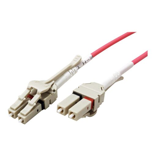 Cable de red Secomp - LC multimodo (M) a LC multimodo (M) - 10 m - Fibra óptica - 50/125 micrones - OM4 - Violeta