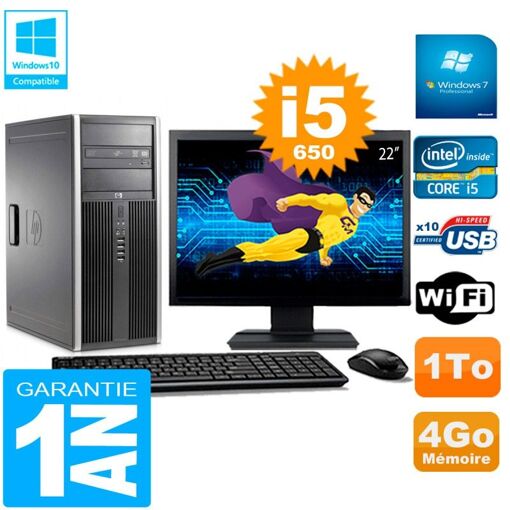 HP 8100 Tour PC - 22" Screen, Core i5-650, 4GB RAM, 1TB HDD, DVD Burner, WiFi