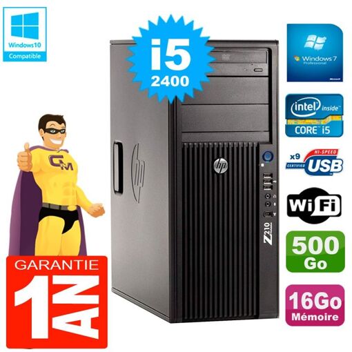 HP WorkStation Z210 Tour - Core i5, 16GB RAM, 500GB HDD, DVD Burner, WiFi, Windows 7 Pro