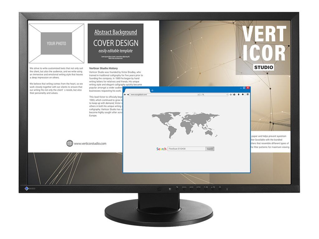 Écran LED EIZO FlexScan EV2430 - 24 pouces - Noir