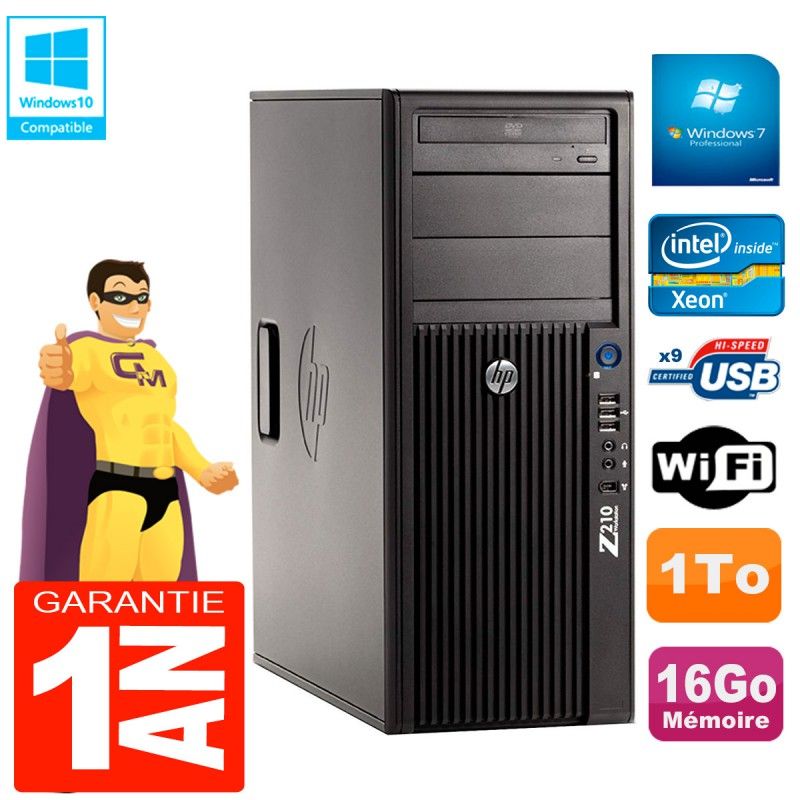 HP WorkStation Z210 Tour - Intel Xeon E3-1240, 16GB RAM, 1TB HDD, DVD Burner, WiFi