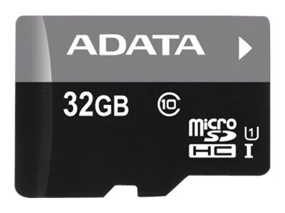 Tarjeta de memoria flash ADATA Premier (adaptador microSDHC - Incluido) - 32 GB - Clase UHS 1 / Clase 10 - MicroSDHC UHS-I