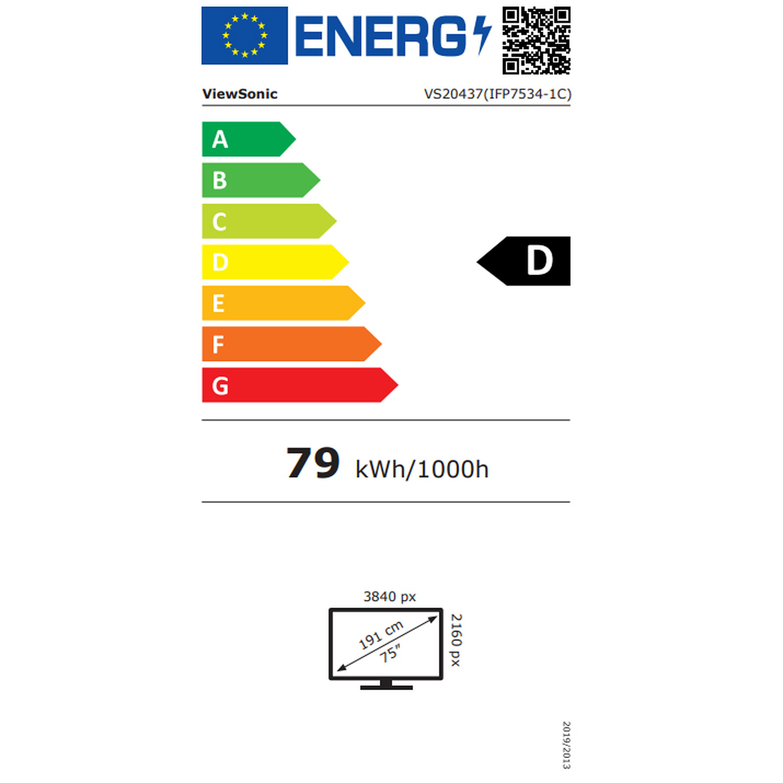 ViewSonic IFP7534 Interactive Display