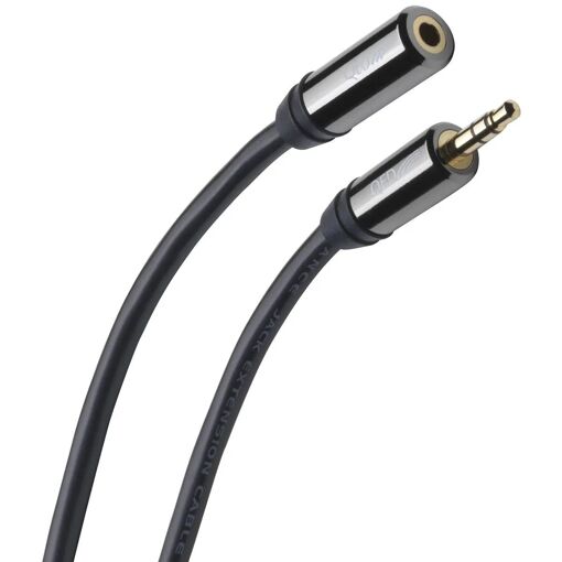Armour Home Electronics QED Performance Audio Cable Extension - 3.5mm Stereo Male to Female - 1.5m - Graphite
