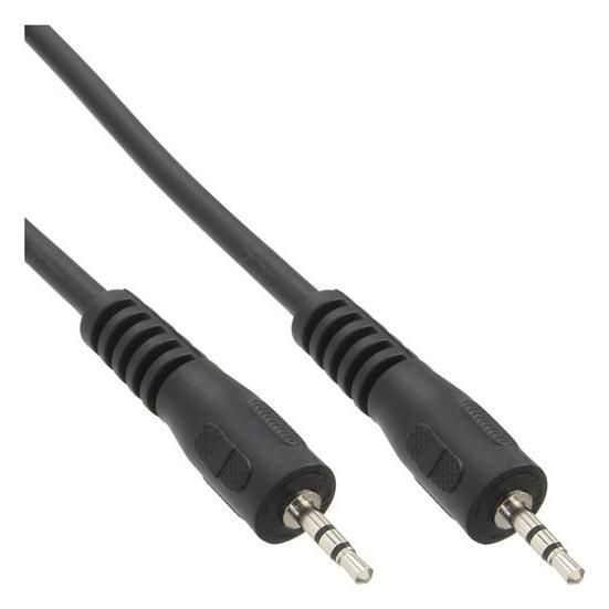 Cable de audio Intos Electronic InLine, 50 cm, macho de jack estéreo micro a macho, negro