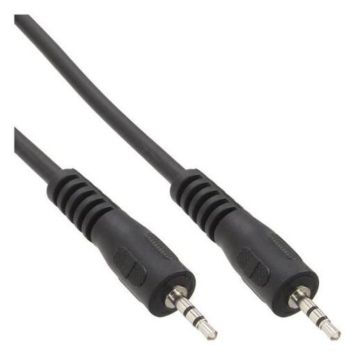 Cable de audio Intos Electronic InLine, 50 cm, macho de jack estéreo micro a macho, negro