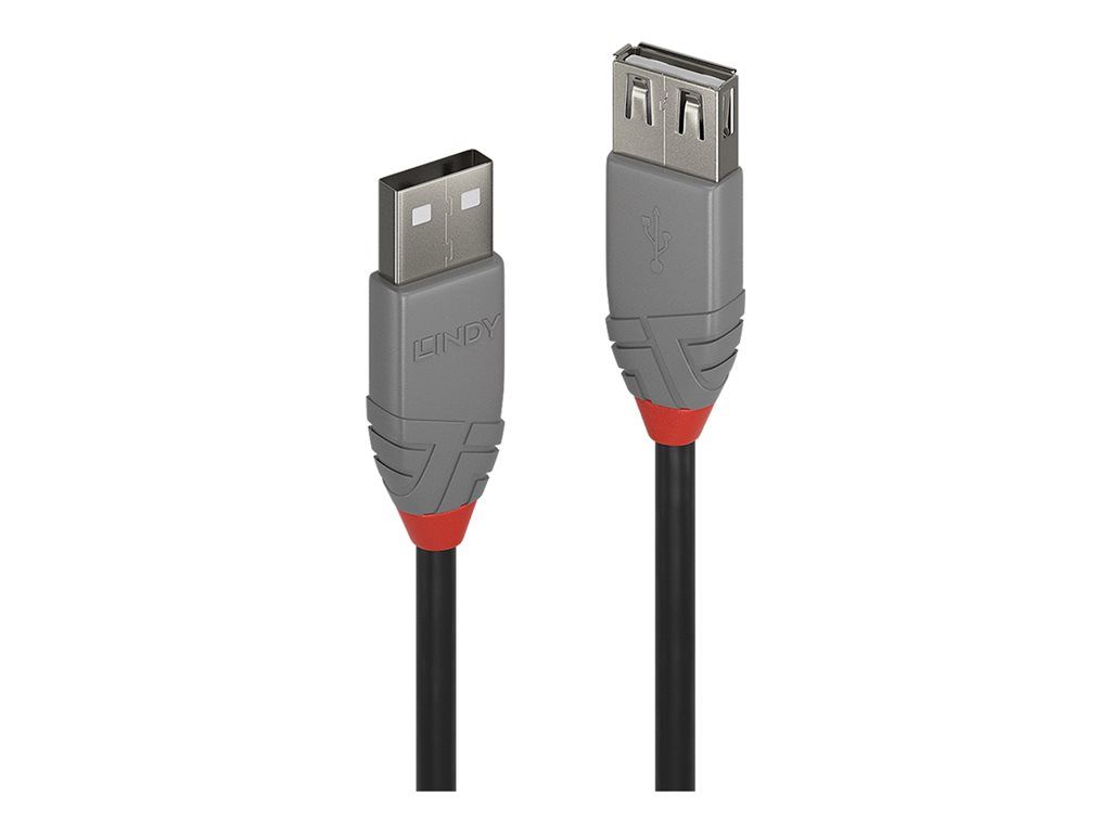 Lindy Anthra Line USB Cable Extension - 2m, Round, Black