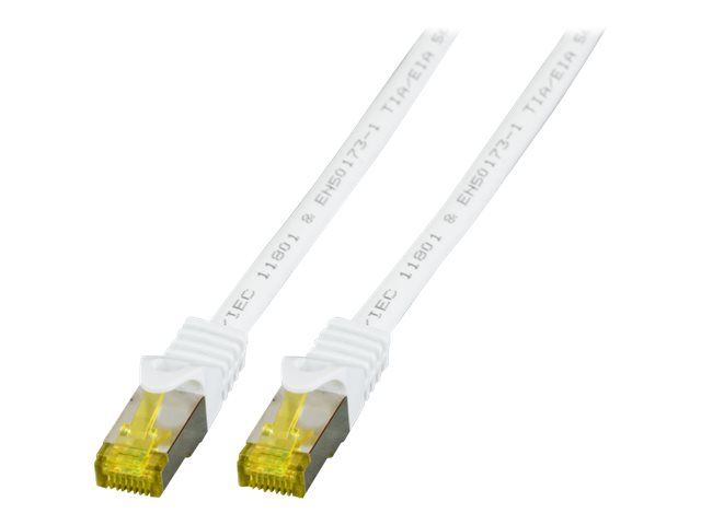 Cable EFB-Elektronik RJ45 - 25 cm, SFTP Cat 6a, Sin halógeno, Moldeado - Blanco