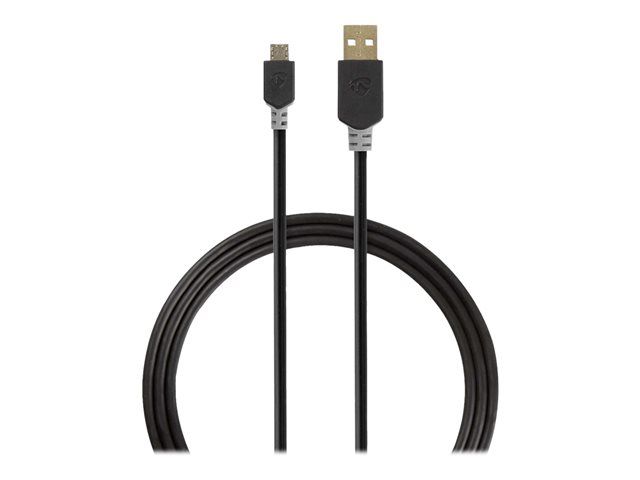 Câble USB Nedis - 1 mètre, Rond, Anthracite
