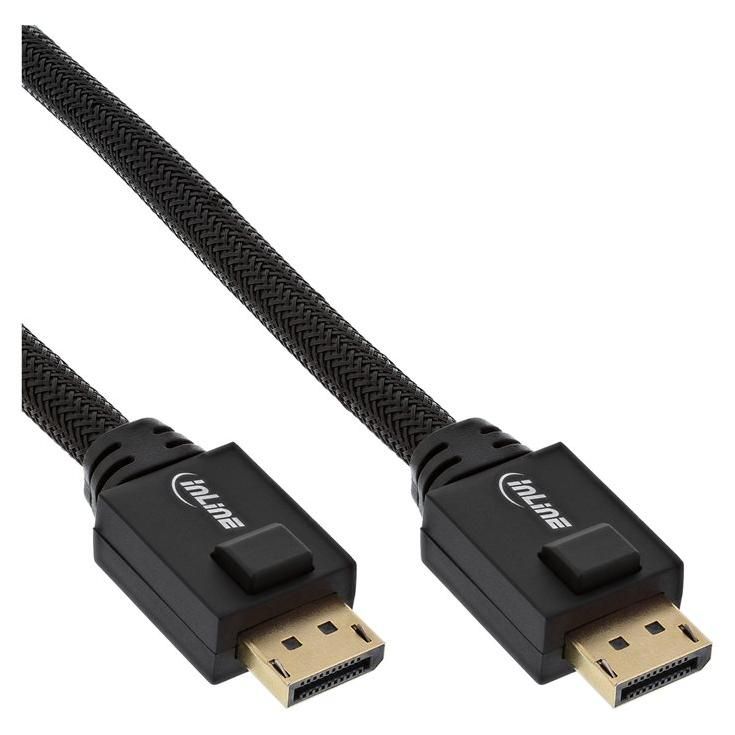 INTOS ELECTRONIC DisplayPort Cable - 25m, Active, 4K Support, Black