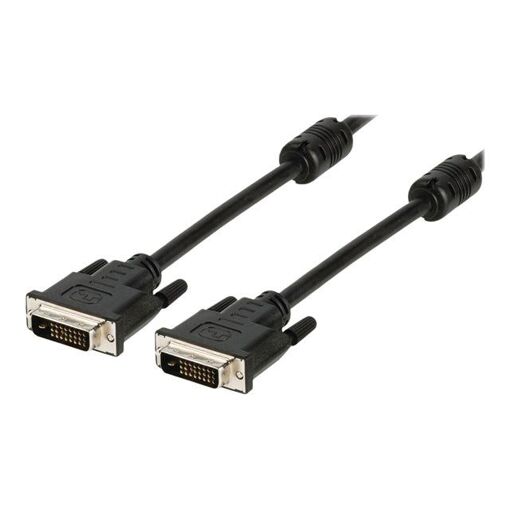 Cable DVI Nedis - 2 m, Redondo, Pernos Acanalados - Negro