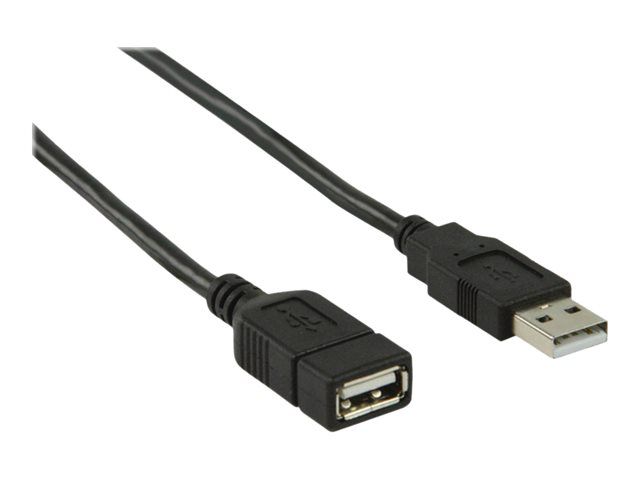 Nedis - Rallonge câble USB - Noir - 2 m - Rond