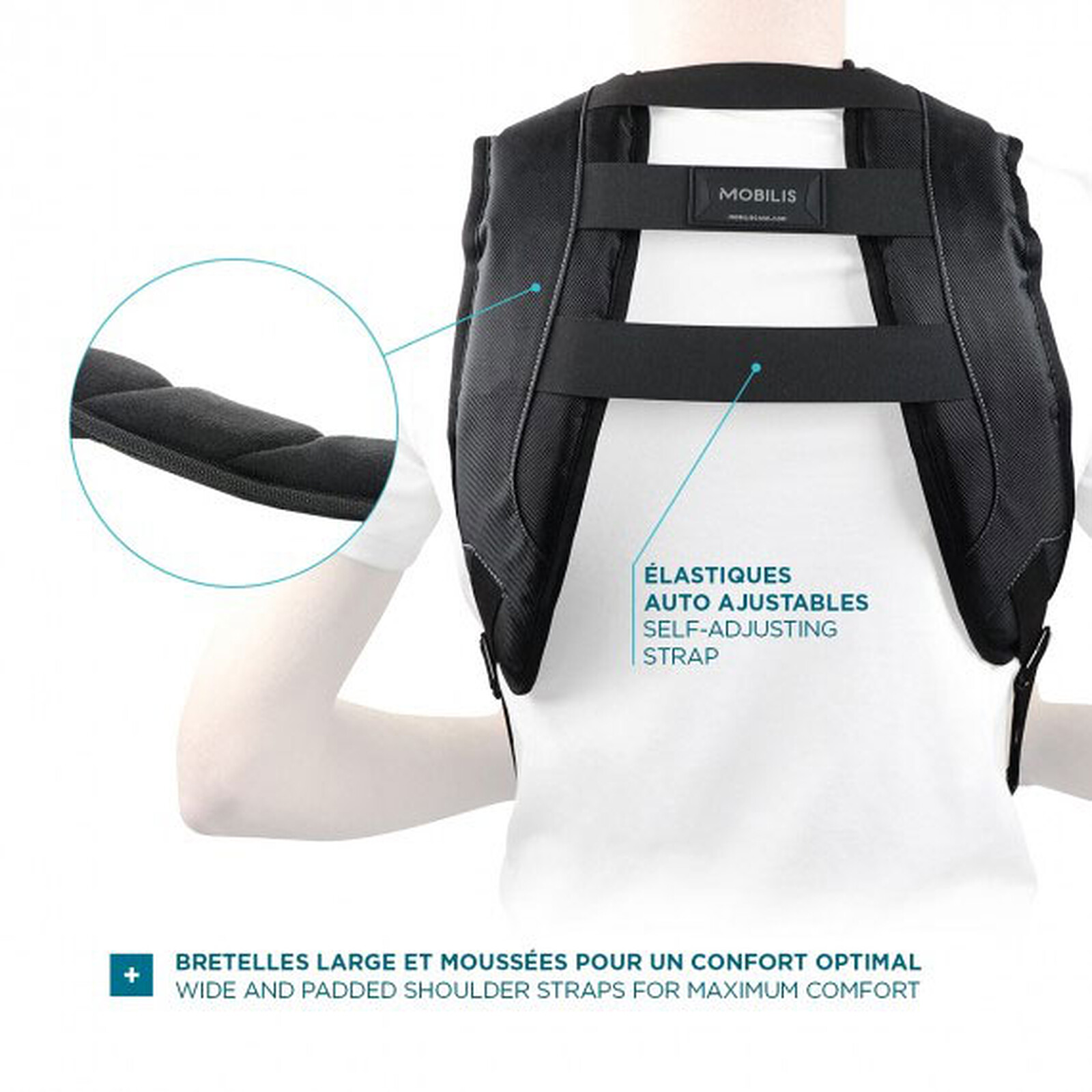 Mobilis 4-point harness Ultra ergonomic and comfortable