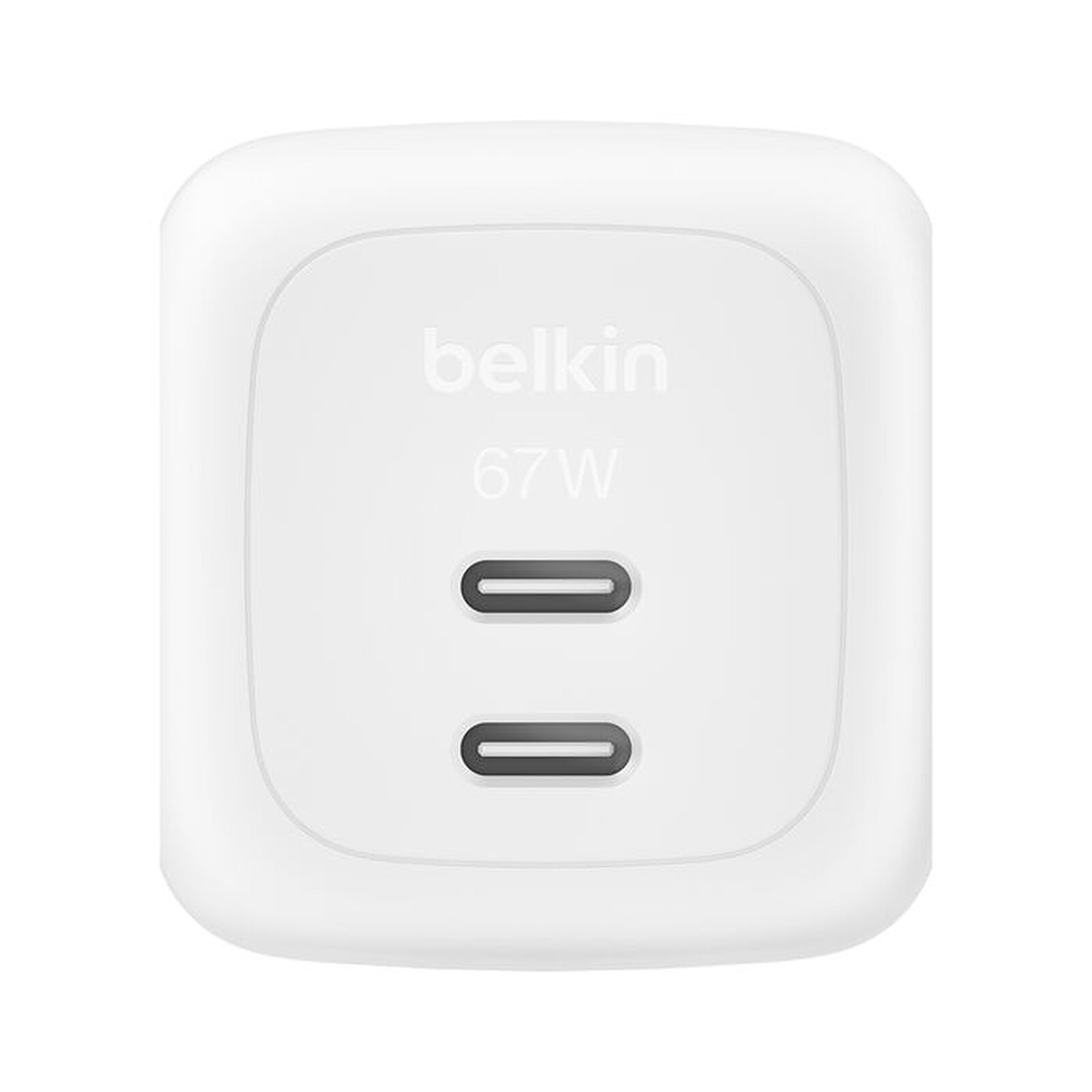 Belkin BoostCharge Pro GaN 67W Dual USB-C Wall Charger (White)