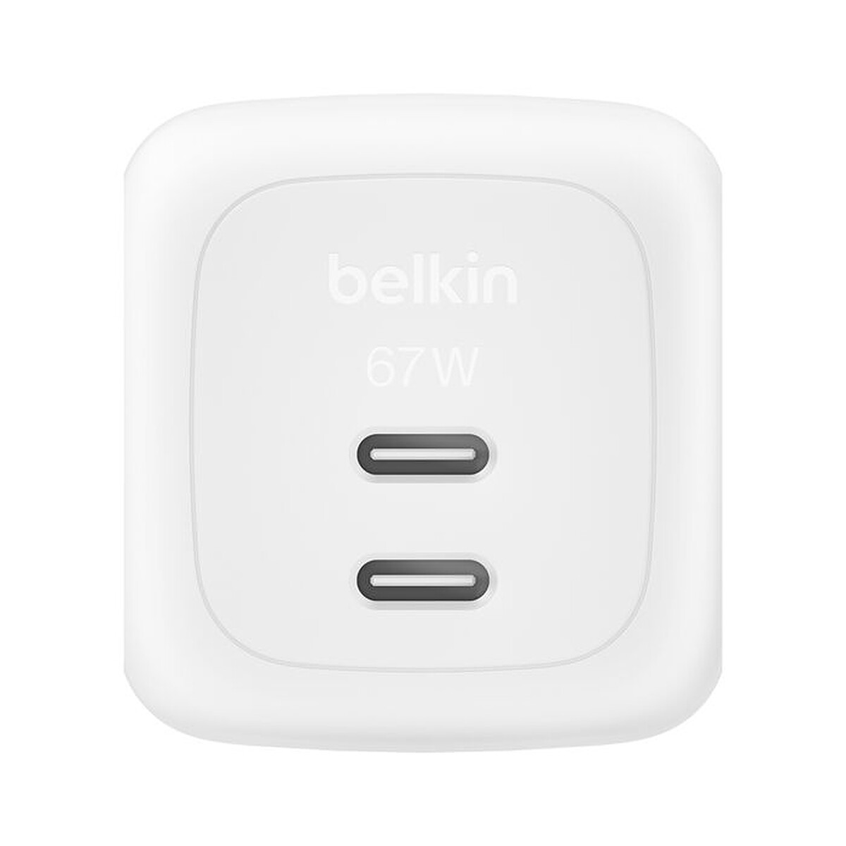 Belkin BoostCharge Pro Chargeur secteur GaN deux ports USB-C 67W (Blanc)