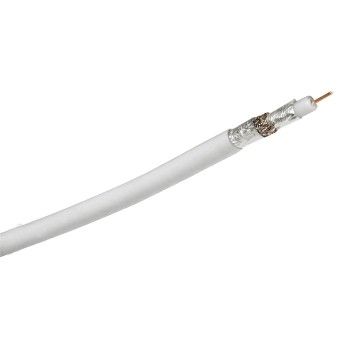Hama Coaxial Cable for Satellite/TV/Cable, 90 dB, 100m, White