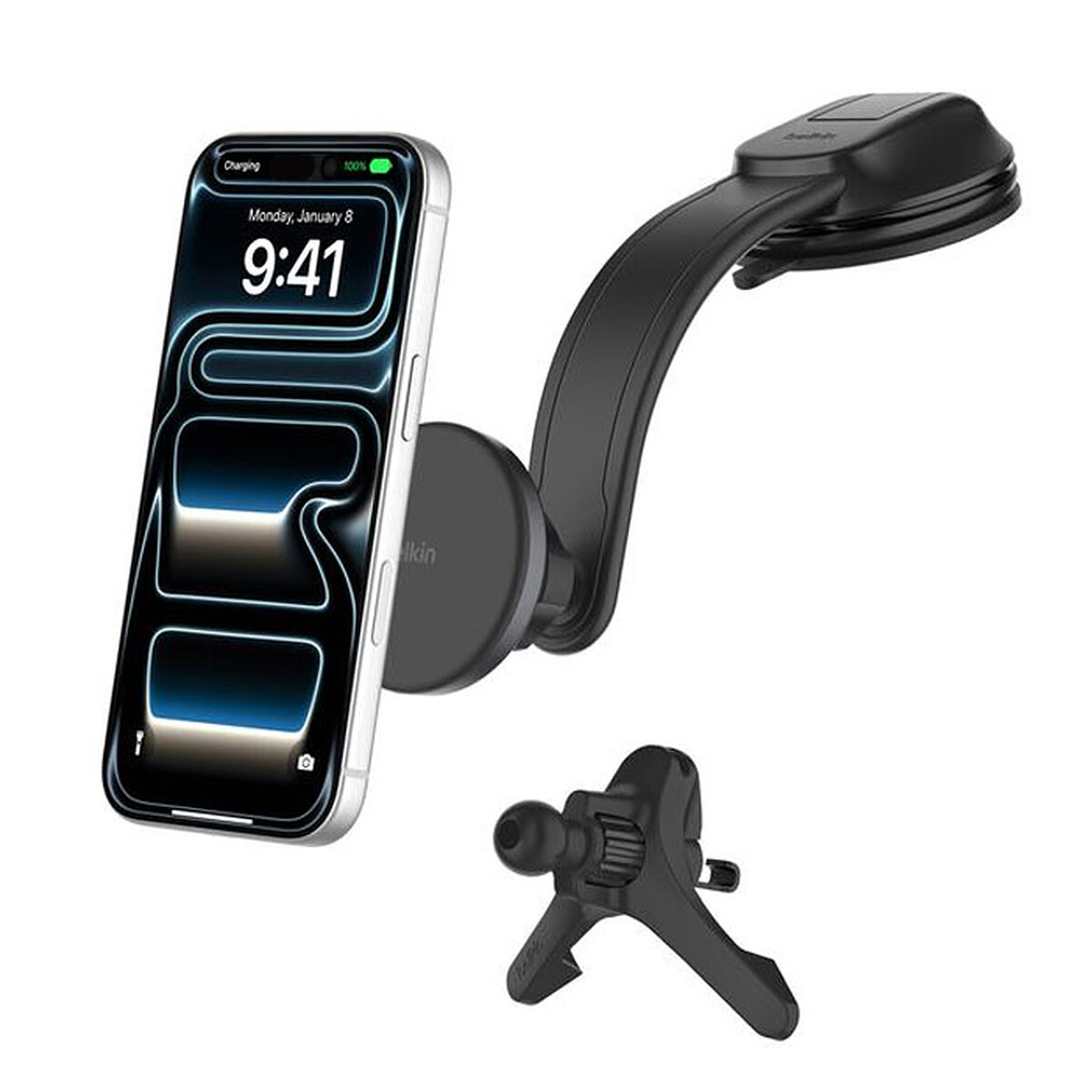 Belkin BoostCharge Chargeur de Voiture Magnétique (Noir)