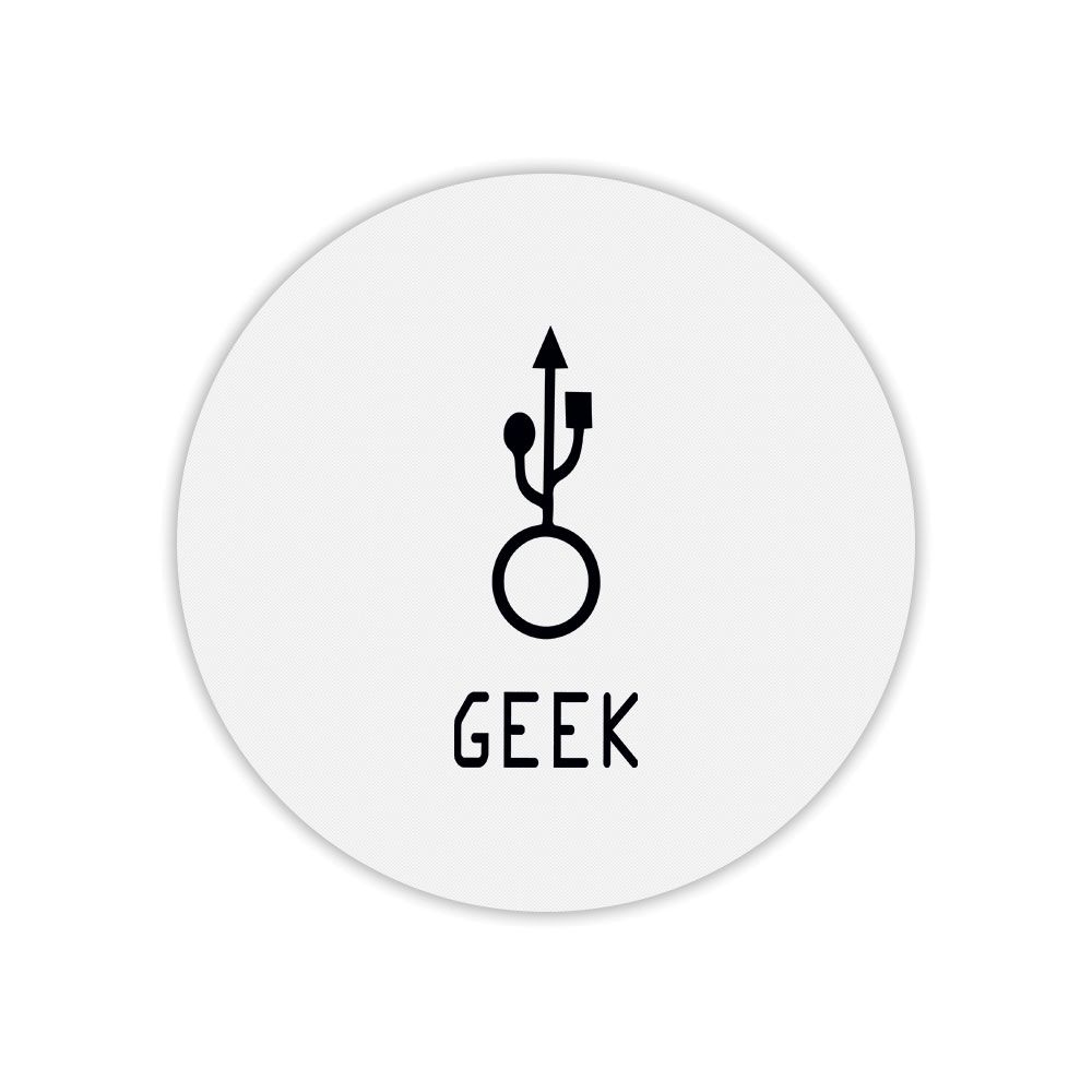 Manta de ratón redonda impresa con temas geeks de Mygoodprice