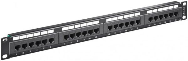 Goobay 24-Port CAT5e Patch Panel RJ45 19