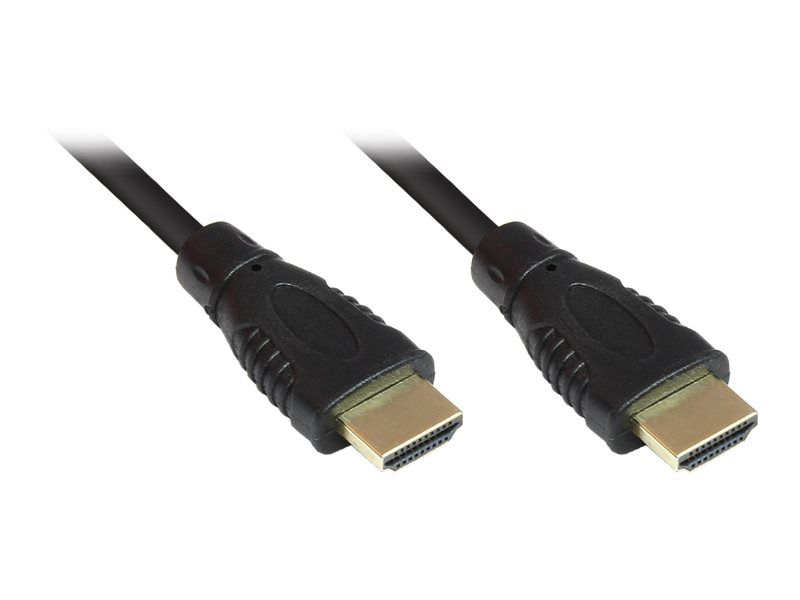 Câble HDMI avec Ethernet ALCASA Elektronik - 7,5 m, blindé, noir, compatible 4K