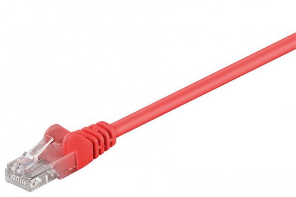 Goobay RJ45 U/UTP Cat 5e Cable, 0.25m, Red