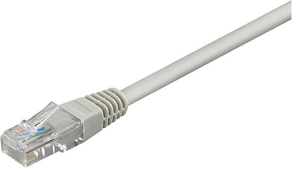Goobay RJ45 U/UTP Cat 5e Cable, 7.5m, Gray