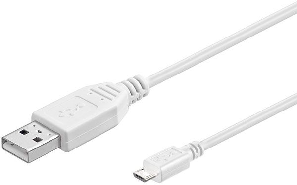 Goobay USB 2.0 Hi-Speed Cable, White, 0.6m (Type A to Type B)