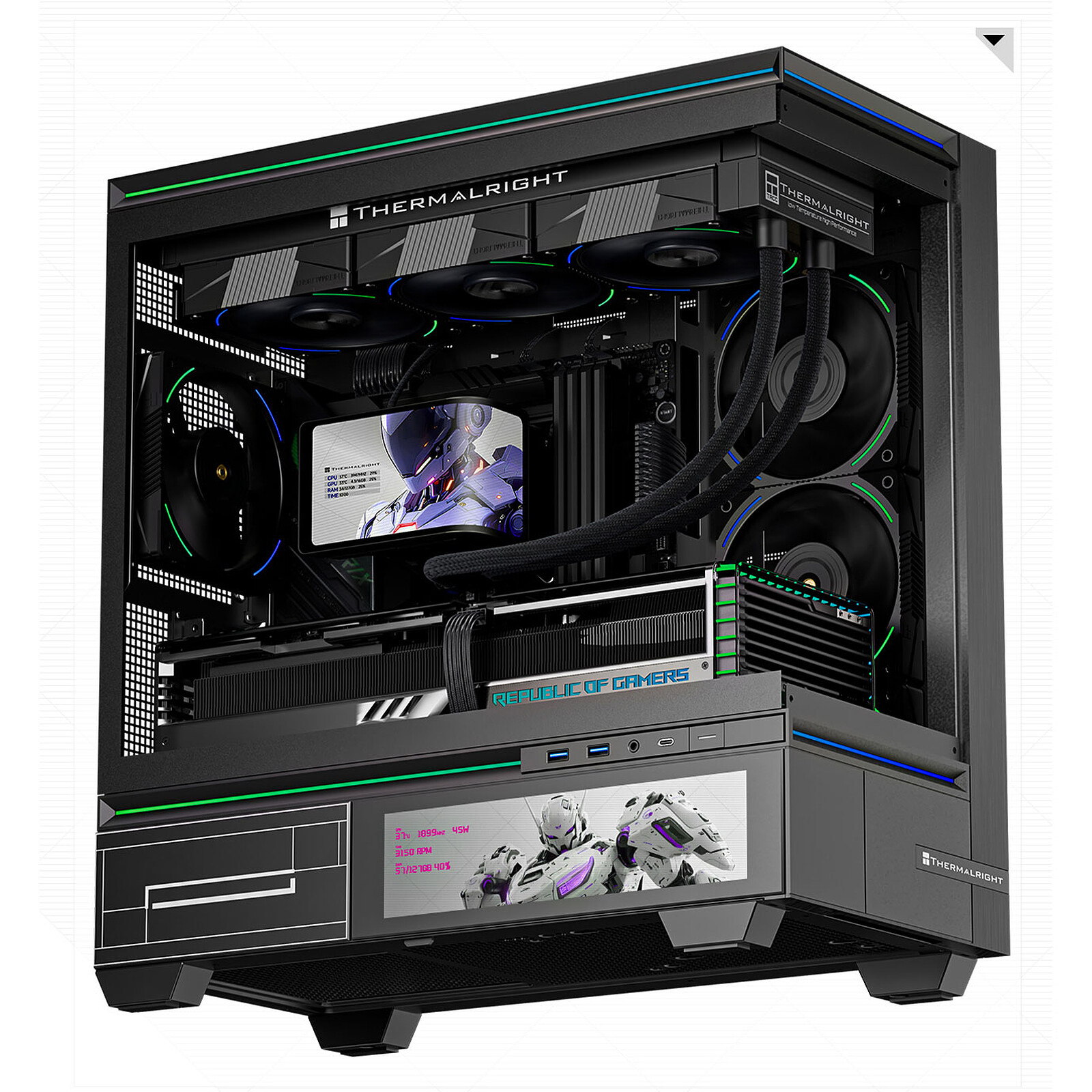 Thermalright Wonder Vision 360 Turbo ARGB Black - Black