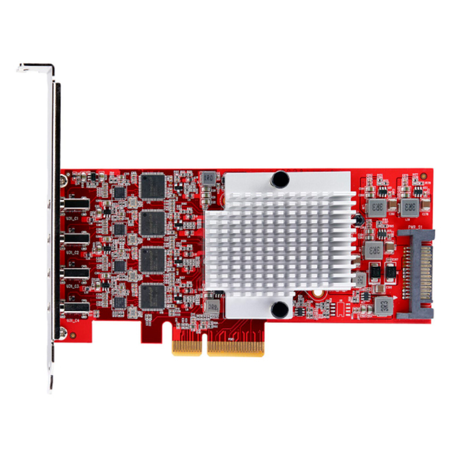 Tarjeta controladora StarTech.com de 4 puertos USB-C