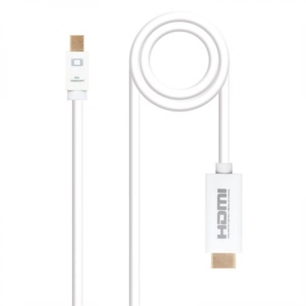 Câble convertisseur NanoCable 10.15.4005, 5 m, Mini DisplayPort vers HDMI - Blanc