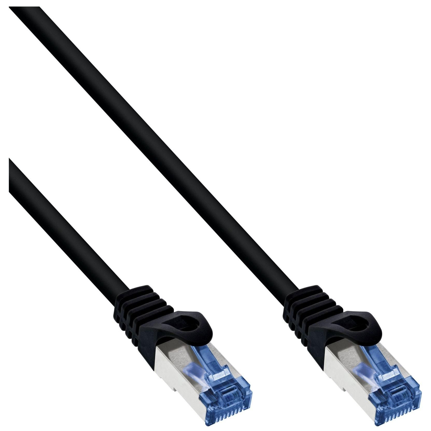 INTOS ELECTRONIC CAT 6a Outdoor Shielded Cable, 10m, Black