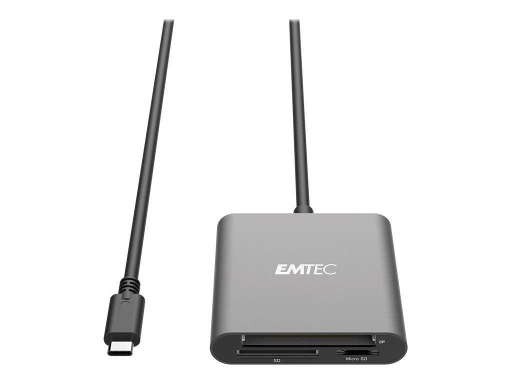 Dexxon T610C Card Reader (SD, CF, microSD) - UHS Class 1 - USB-C 3.1 Gen 1