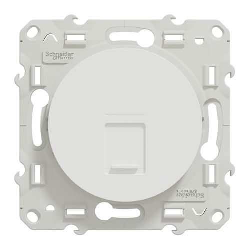 Schneider Odace White RJ45 Connector (1 Port, Cat. 5, Twisted Pair, Non-Shielded)