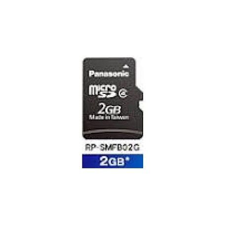 Tarjeta de memoria Micro SD de 2 GB de Panasonic con adaptador